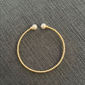 E Newton Classic Gold Bead Cuff